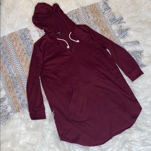 Charlotte Russe Plus Maroon Tunic Sweater Size 1X
